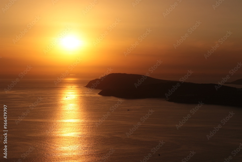 Sunset and Island