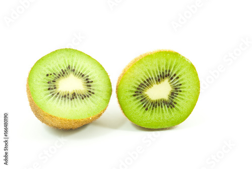 Close up Kiwi healthy fruit isolated on the white.