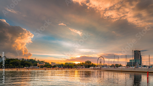 Fototapeta Yacht port in Gdynia
