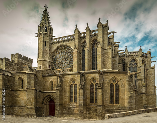 The Basilica of Saints Nazarius, located in the Carcassonne, France photo