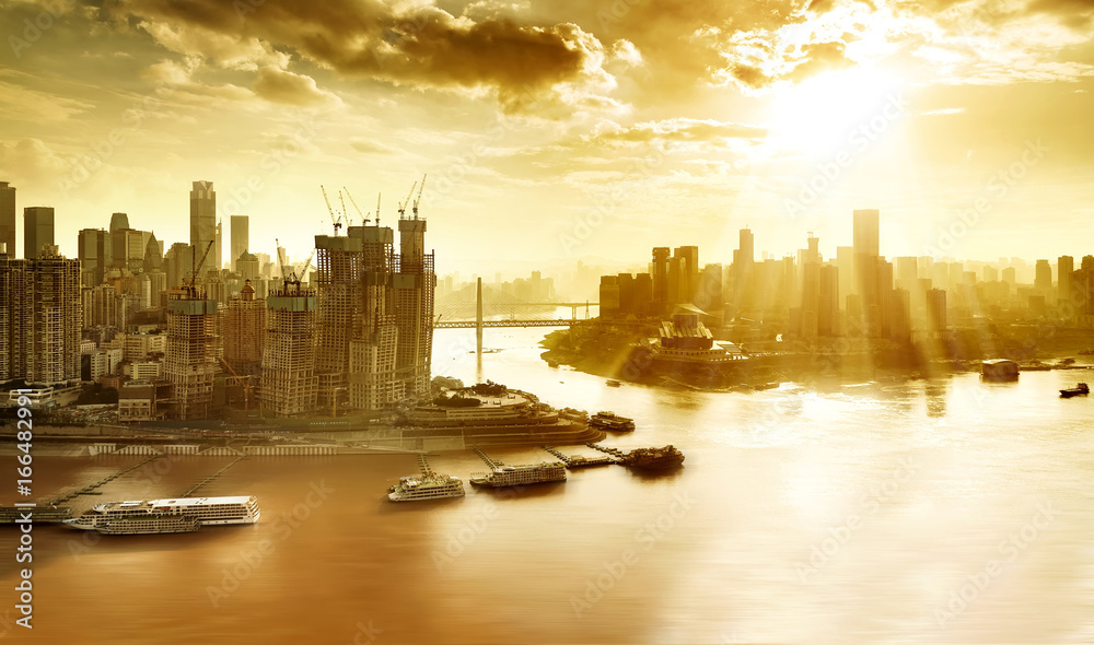Obraz premium Beautiful city scenery, in Chongqing, China