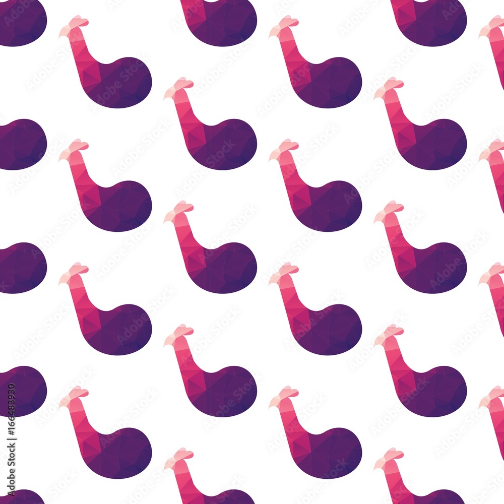 Fowl Bird Geometric Polygonal Pattern Illustration Vector Fowl Bird Geometric Polygonal Pattern Illustration Vector
