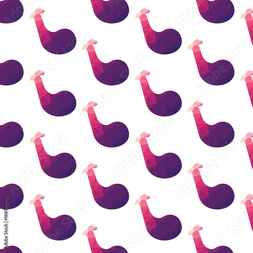 Fowl Bird Geometric Polygonal Pattern Illustration Vector