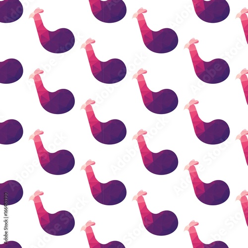 Fowl Bird Geometric Polygonal Pattern Illustration Vector © Grezline Studio