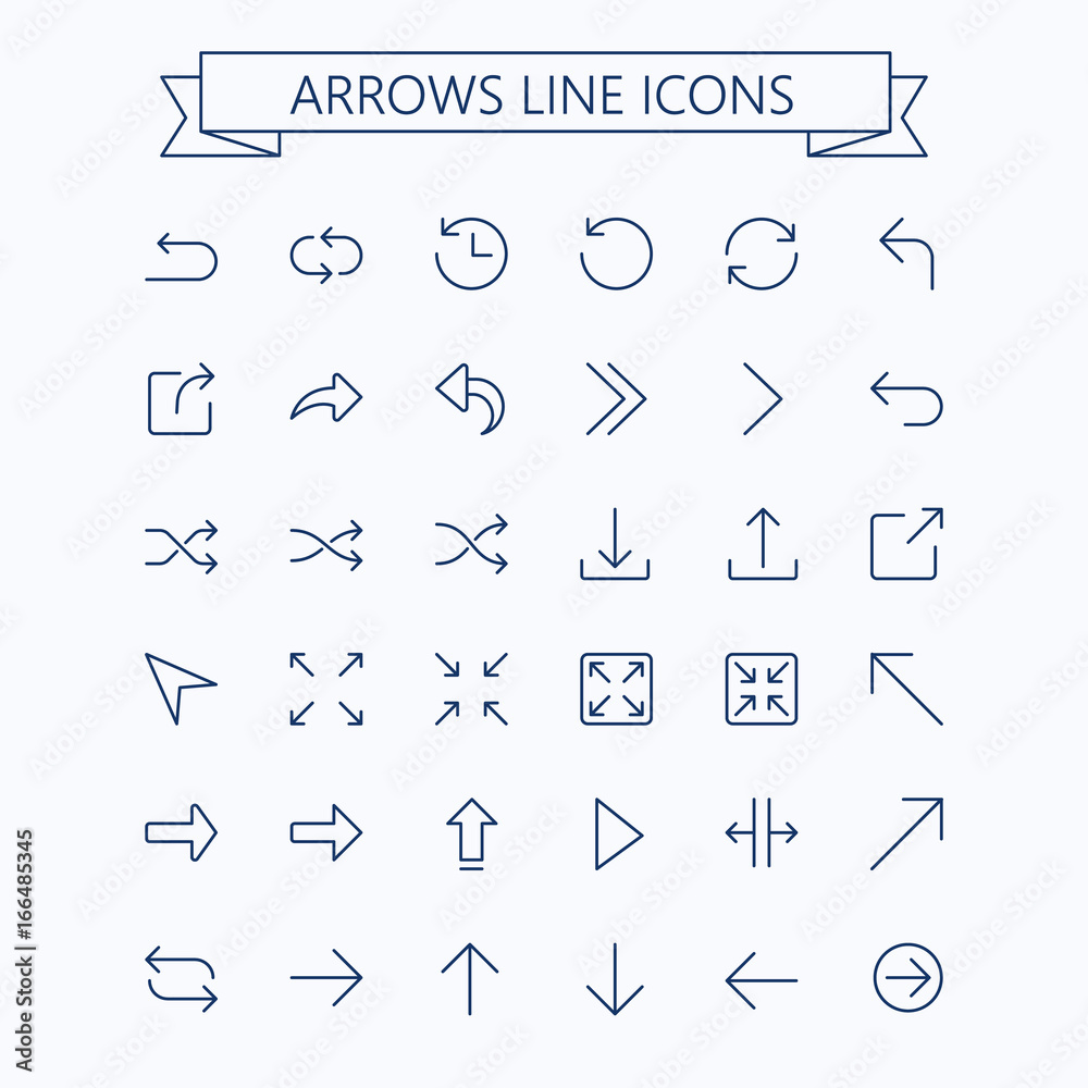 Thin line vector arrows icon set. Editable stroke. 24x24 px. Pixel Perfect. Thin line vector arrows icon set. Editable stroke. 24x24 px. Pixel Perfect.