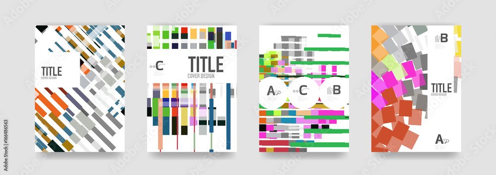 Set of brochure cover templates Set of brochure cover templates