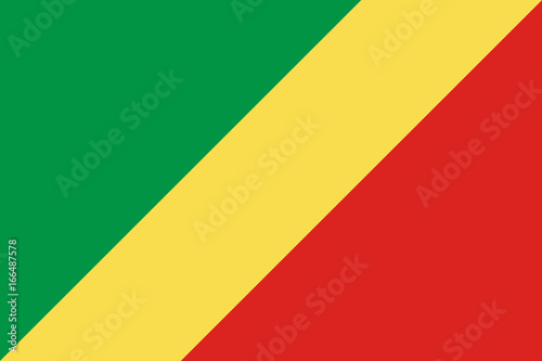Official vector flag of Republic of the Congo . photo