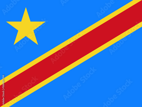 Official vector flag of Democratic Republic of the Congo . ( DR congo , DRC , DROC )