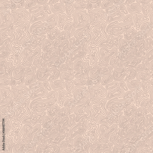 Vector nude circle seamless pattern. Beige illustration.