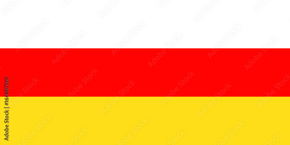 Official vector flag of Republic of South Ossetia . Official vector flag of Republic of South Ossetia .
