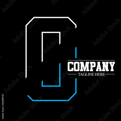 Initial Letter O OJ Logo Design Template Elements