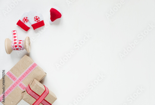 Christmas frame on a white ...