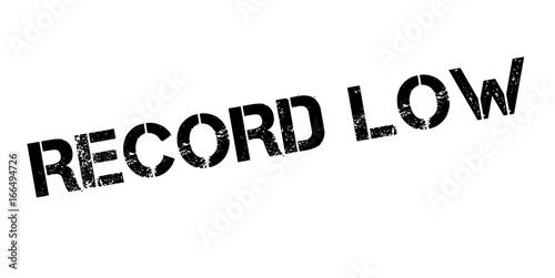 Record Low rubber stamp. Grunge design with dust scratches. Effects can be easily removed for a clean, crisp look. Color is easily changed.