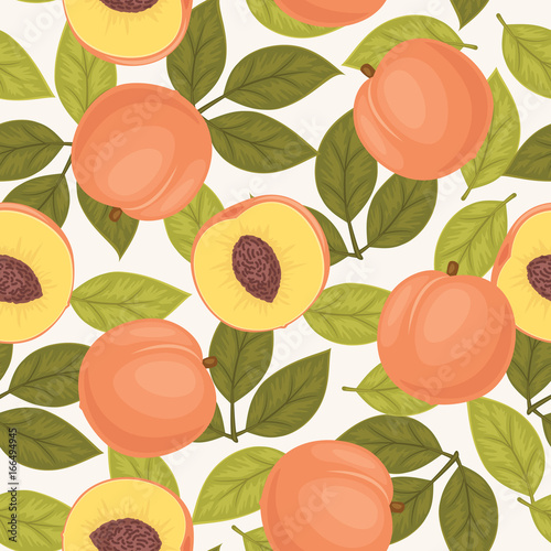 Seamless peach pattern