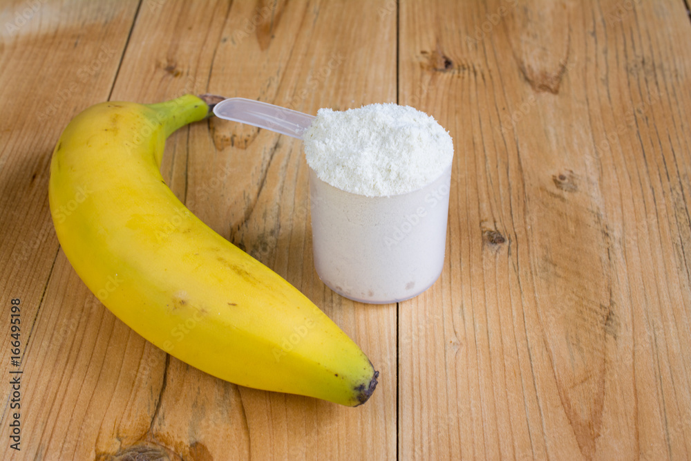 Whey protein with and banana Whey protein with and banana