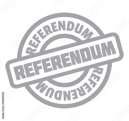 Referendum rubber stamp. Grunge design with dust scratches. Effects can be easily removed for a clean, crisp look. Color is easily changed.