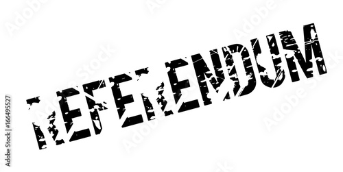 Referendum rubber stamp. Grunge design with dust scratches. Effects can be easily removed for a clean, crisp look. Color is easily changed.