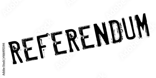 Referendum rubber stamp. Grunge design with dust scratches. Effects can be easily removed for a clean, crisp look. Color is easily changed.