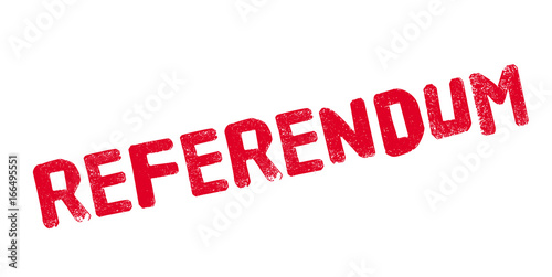 Referendum rubber stamp. Grunge design with dust scratches. Effects can be easily removed for a clean, crisp look. Color is easily changed.