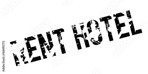 Rent Hotel rubber stamp. Grunge design with dust scratches. Effects can be easily removed for a clean, crisp look. Color is easily changed.