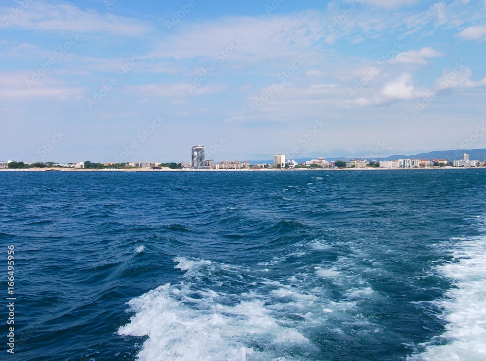 Seascape. View from yacht