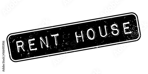 Rent House rubber stamp. Grunge design with dust scratches. Effects can be easily removed for a clean, crisp look. Color is easily changed.
