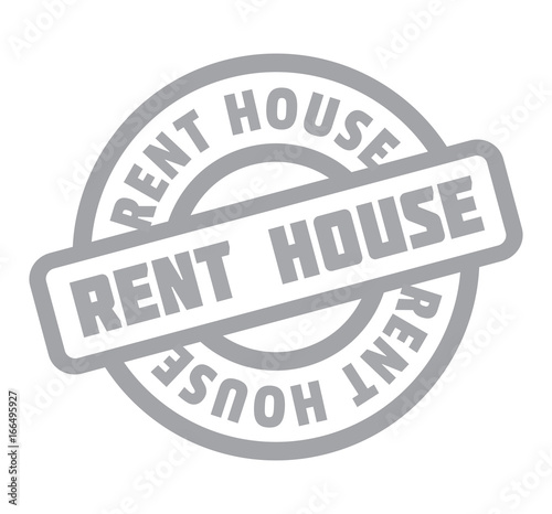 Rent House rubber stamp. Grunge design with dust scratches. Effects can be easily removed for a clean, crisp look. Color is easily changed.