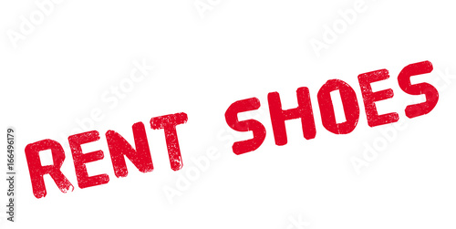 Rent Shoes rubber stamp. Grunge design with dust scratches. Effects can be easily removed for a clean, crisp look. Color is easily changed.