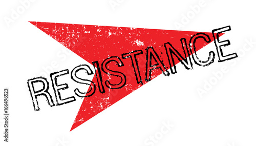 Resistance rubber stamp. Grunge design with dust scratches. Effects can be easily removed for a clean, crisp look. Color is easily changed.