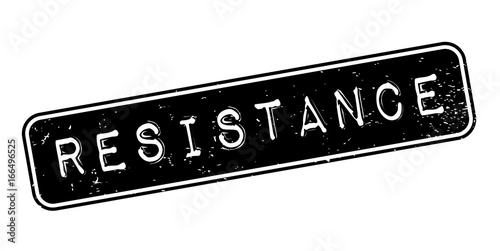 Resistance rubber stamp. Grunge design with dust scratches. Effects can be easily removed for a clean, crisp look. Color is easily changed.