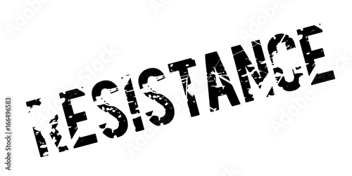 Resistance rubber stamp. Grunge design with dust scratches. Effects can be easily removed for a clean, crisp look. Color is easily changed.