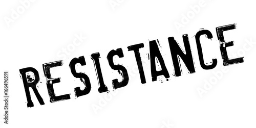 Resistance rubber stamp. Grunge design with dust scratches. Effects can be easily removed for a clean, crisp look. Color is easily changed.