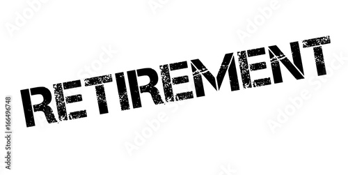 Retirement rubber stamp. Grunge design with dust scratches. Effects can be easily removed for a clean, crisp look. Color is easily changed.