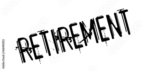 Retirement rubber stamp. Grunge design with dust scratches. Effects can be easily removed for a clean, crisp look. Color is easily changed.