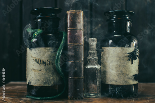 Halloween decor. Witch's potion.