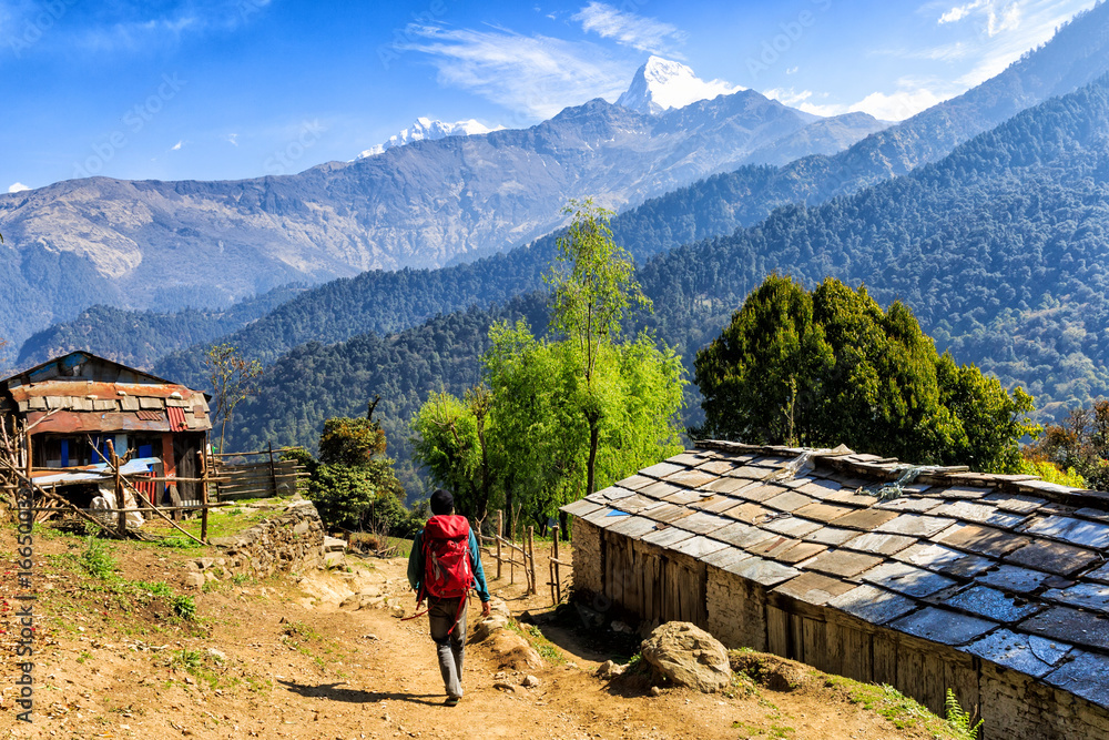 Fototapeta premium Mountain village in Nepal