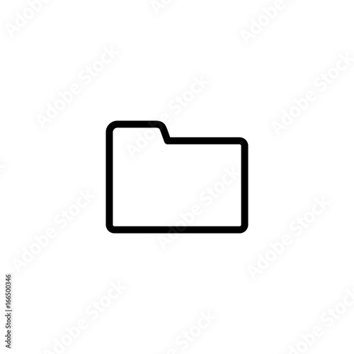 thin line folder icon on white background
