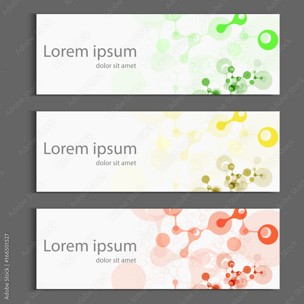 Abstract molecules banner design