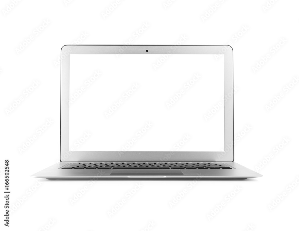 Modern laptop on white background Modern laptop on white background