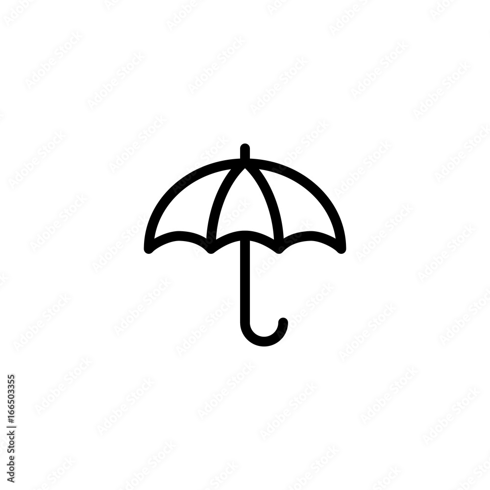umbrella, safety, line black icon