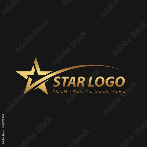 Gold Star Logo with Black Background