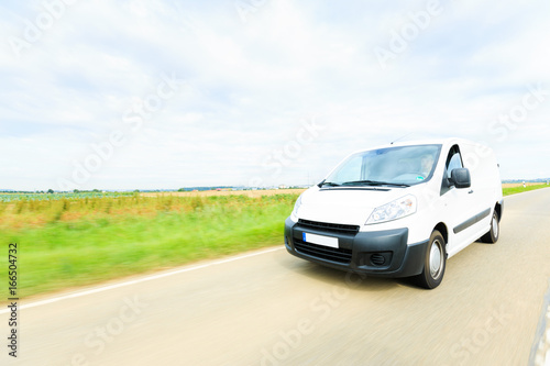 Delivery Van On Highway