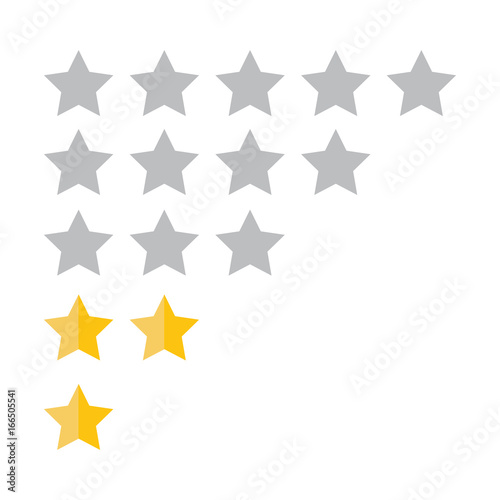 Customer review concept. Vector. Rating golden stars. Feedback  reputation and quality concept.