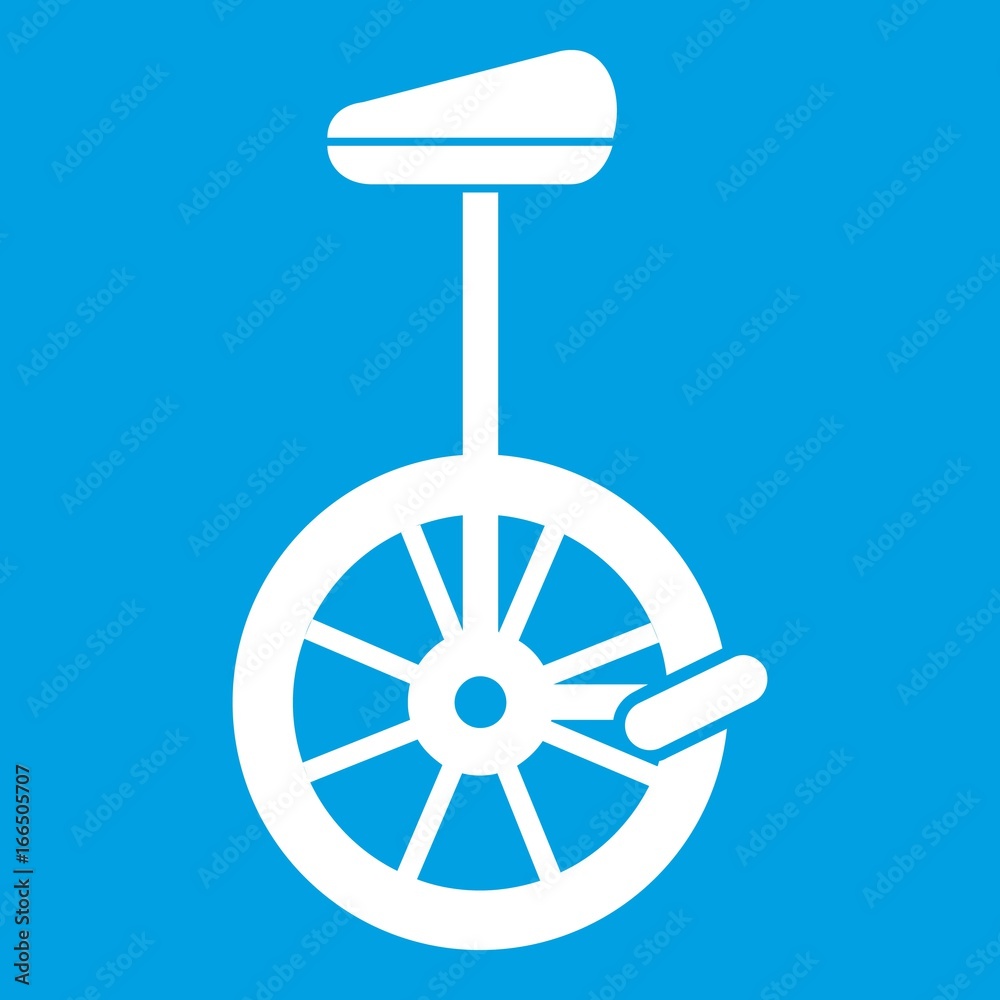 Unicycle icon white