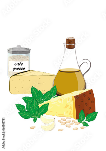 Ingredients for Pesto to Genoese