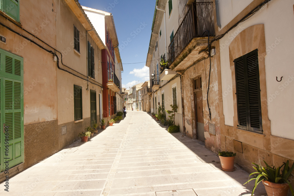 Alcudia Old Town in island Majorca, Spain.