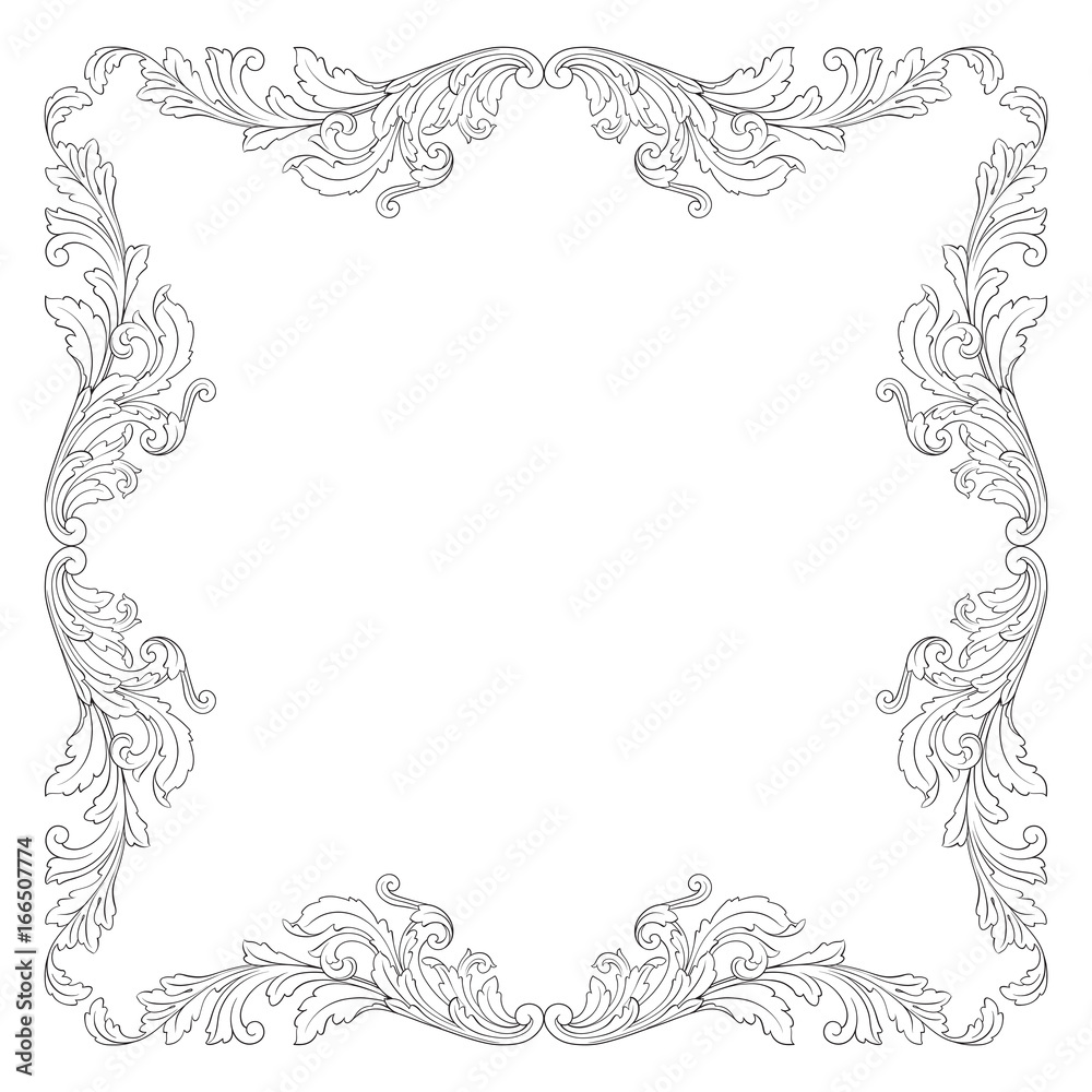 Baroque vector vintage elements