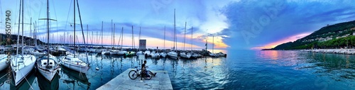 Incredible sunset in Trieste Barcola - Italy