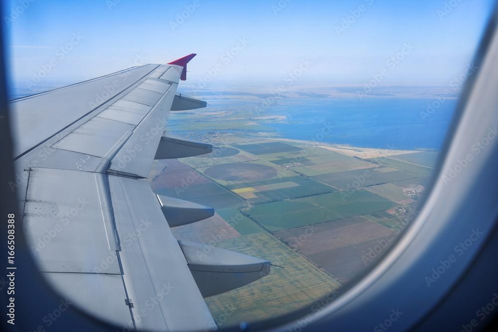 View from aircraft window View from aircraft window