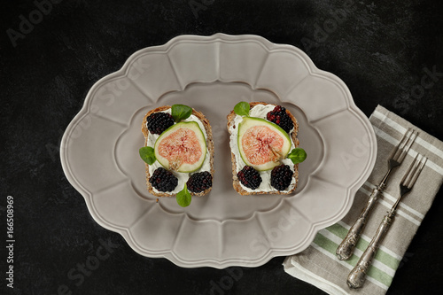 Toast Cheese Figs photo